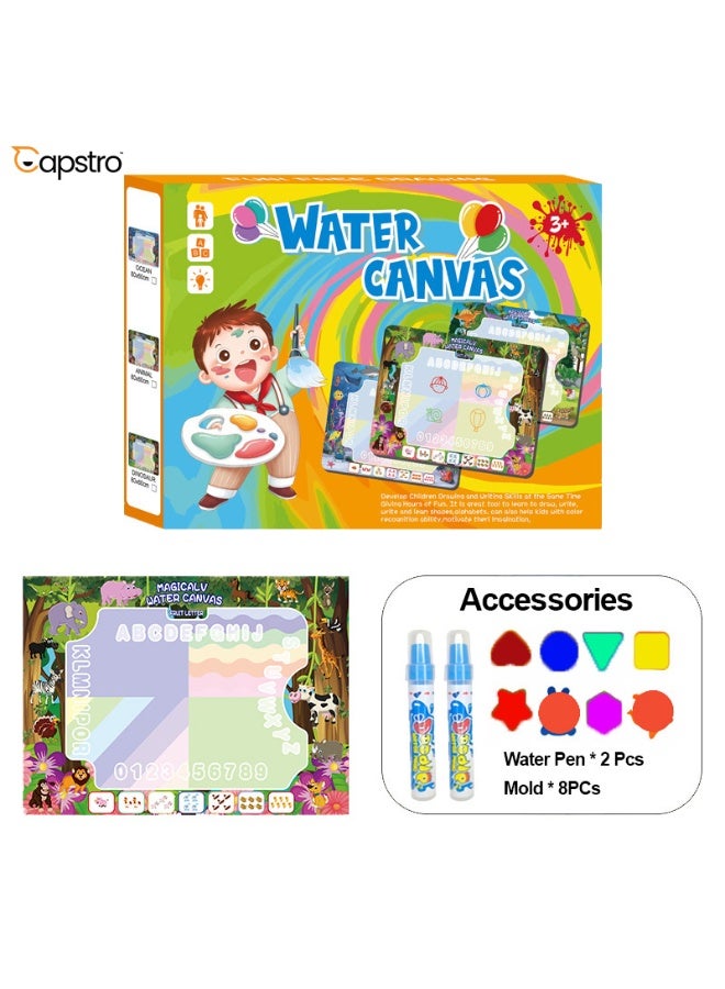Capstro Water Drawing Mat for Kids – Reusable Doodle Canvas for Creative Play, Mess-Free Painting & Early Art Learning | Screen-Free Art Activity Mat – Animal World Theme - Image 3
